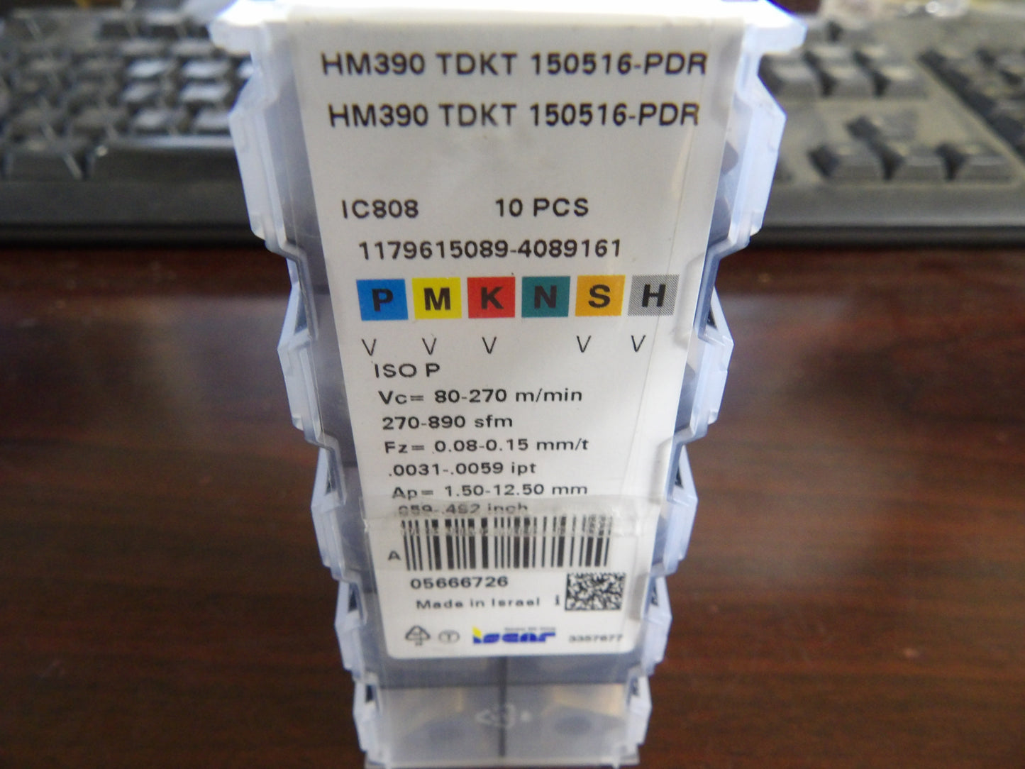 ISCAR HM390 TDKT 150516-PDR Turning Inserts, 10pk (CR00767-WTA07)