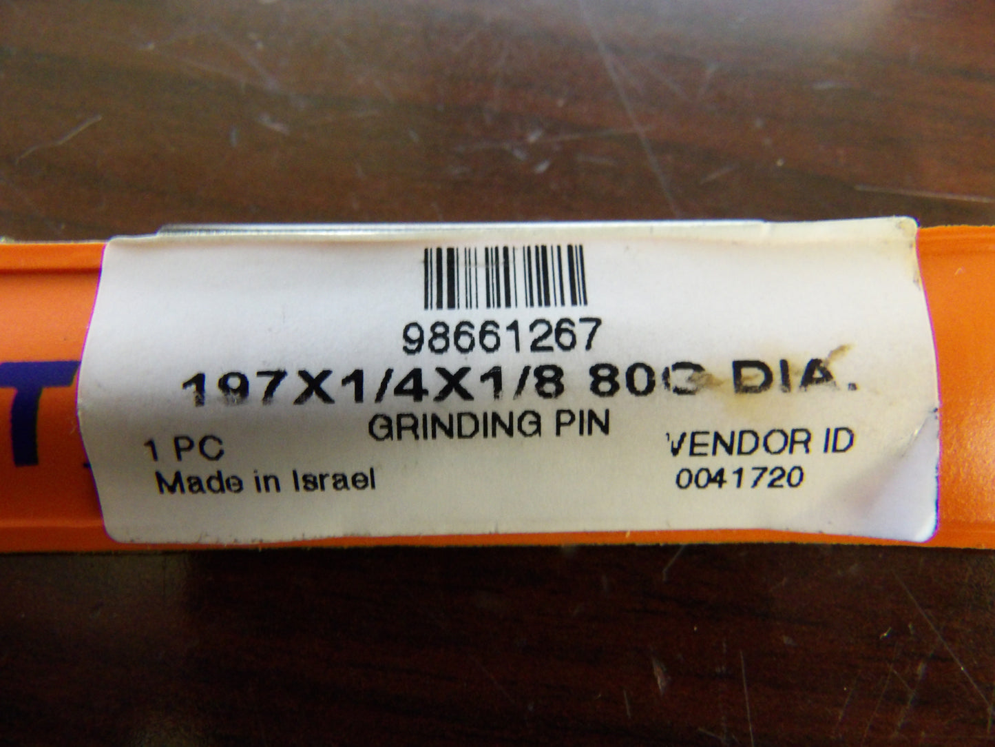 VALUE COLLECTION Grinding Pin; Abrasive Head Diameter: 0.197 ; (Inch): 13/64 ; Material: Diamond ; Grade: Medium ; Grit: 80 ; Shank Dia.: 1/8 (CR00817-WTA23)