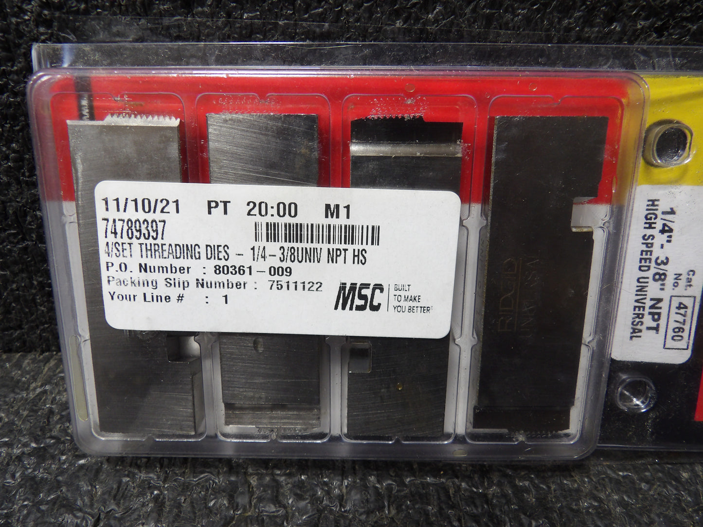 RIDGID 1/4-18 - 3/8-18 NPT Thread, 12° Hook Angle, Right Hand, High Speed Steel Pipe Chaser (CR00820-WTA23)