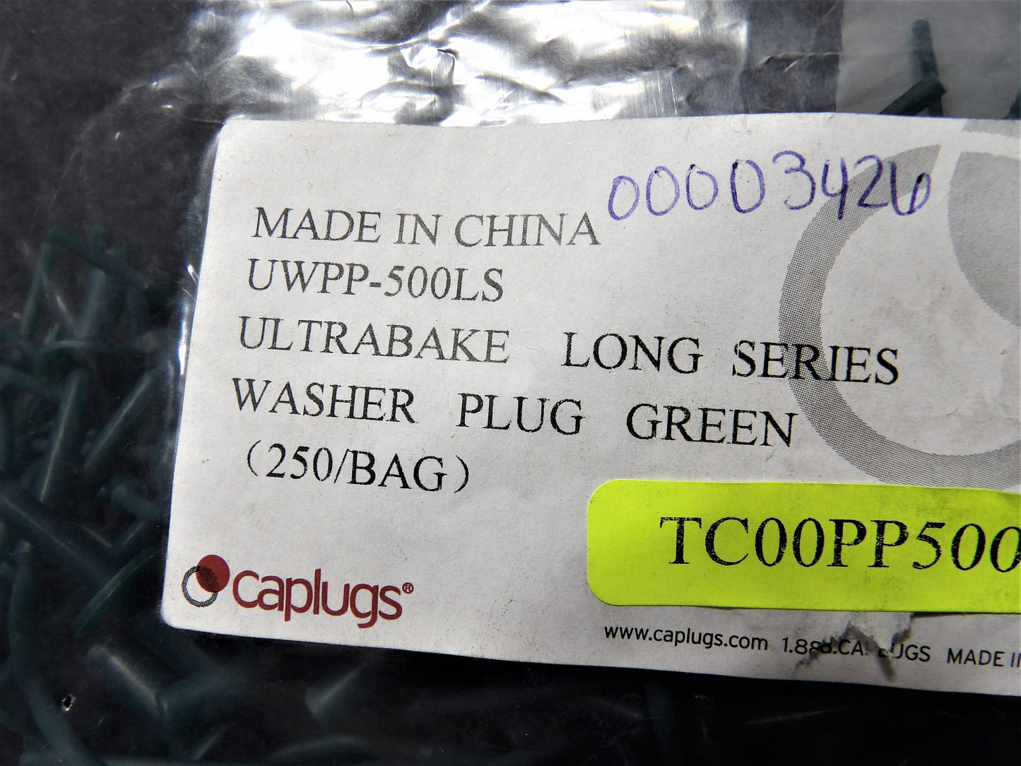 Caplugs UWPP-500LS WASHER PULL PLUG - LONG SERIES (CR00840-WTA26)