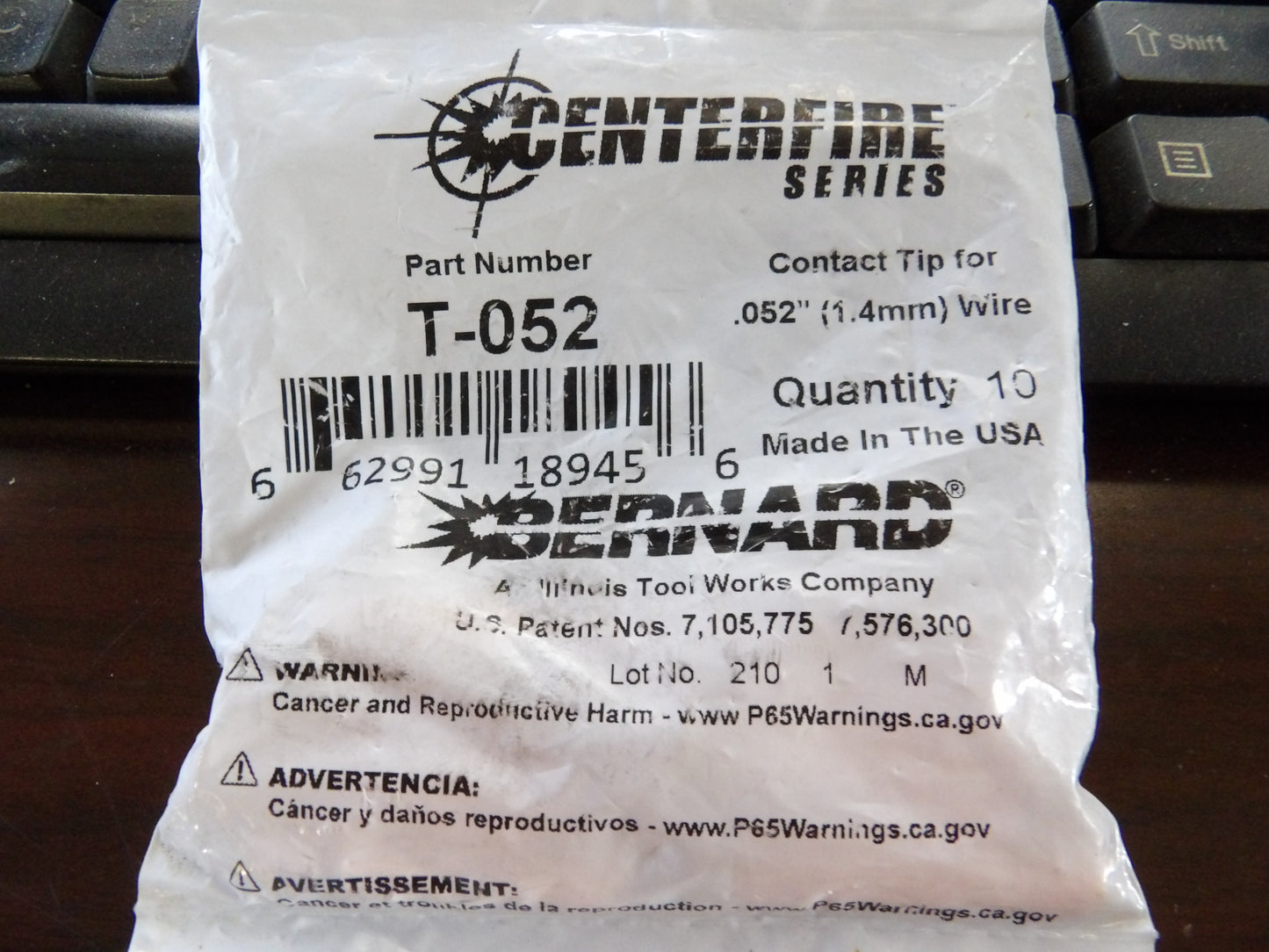 Bernard Centerfire Series, T-052, Contact Tip, 0.052, 10pk (CR00855-WTA23)