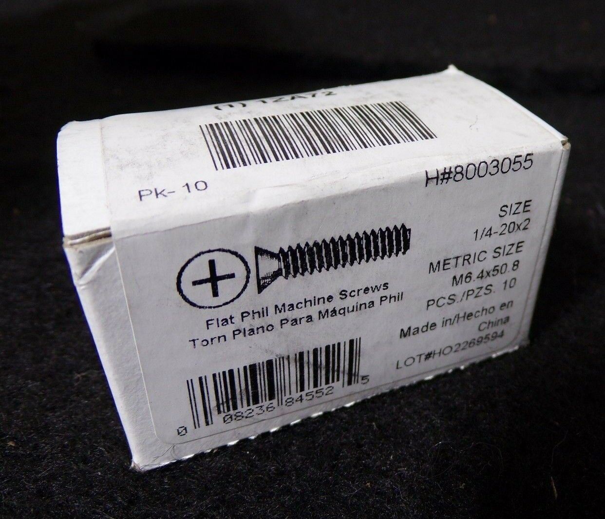 1/4-20 x 2" Flat Head Phillips Machine Screw QTY-150 1ZA72 (183317177160-2F23 (C))