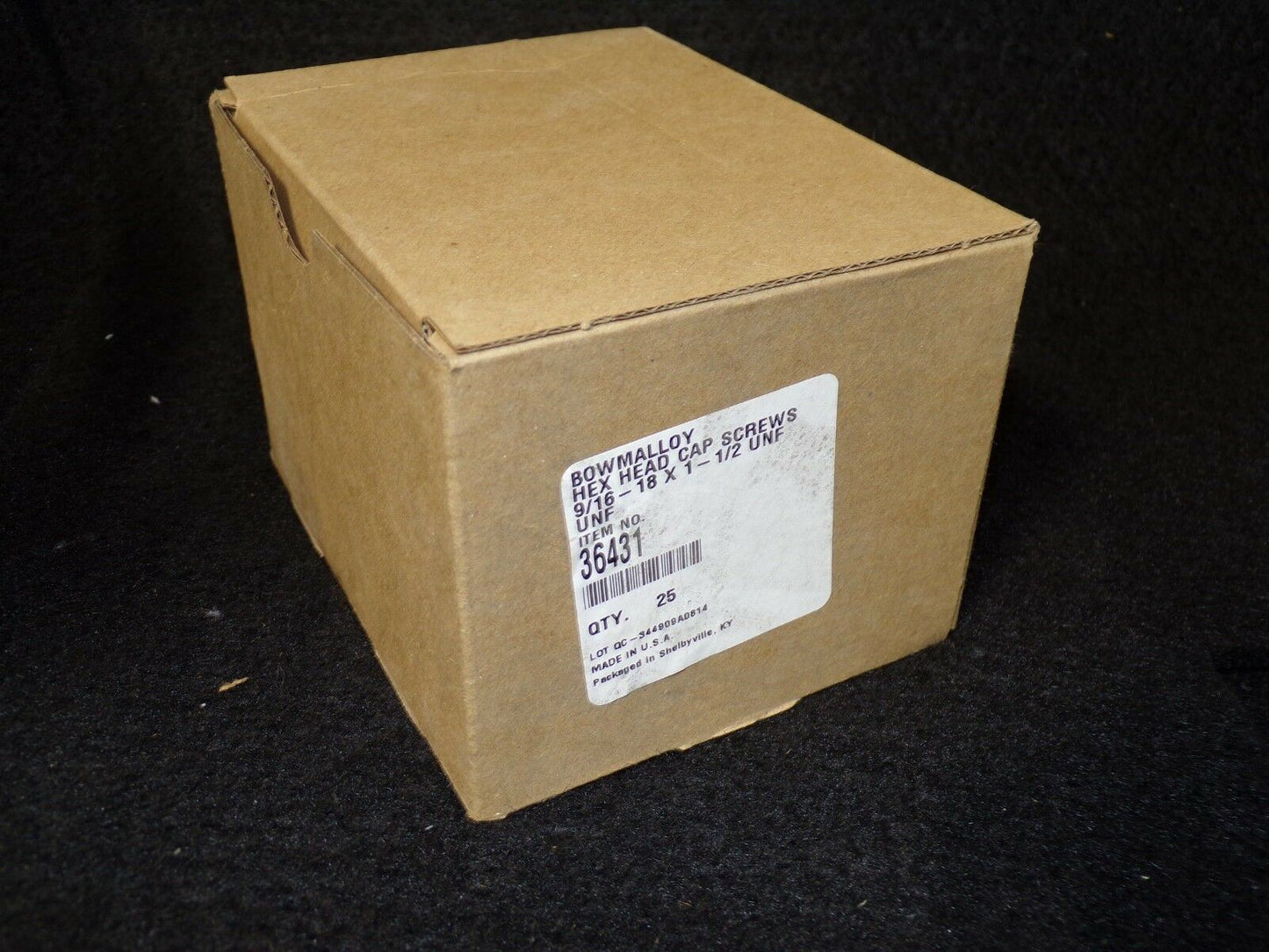 9/16"-18" x 1-1/2" UNF Bowmalloy Hex Head Cap Screws Grade 9 QTY-25 36431 (183377694470-Y33)