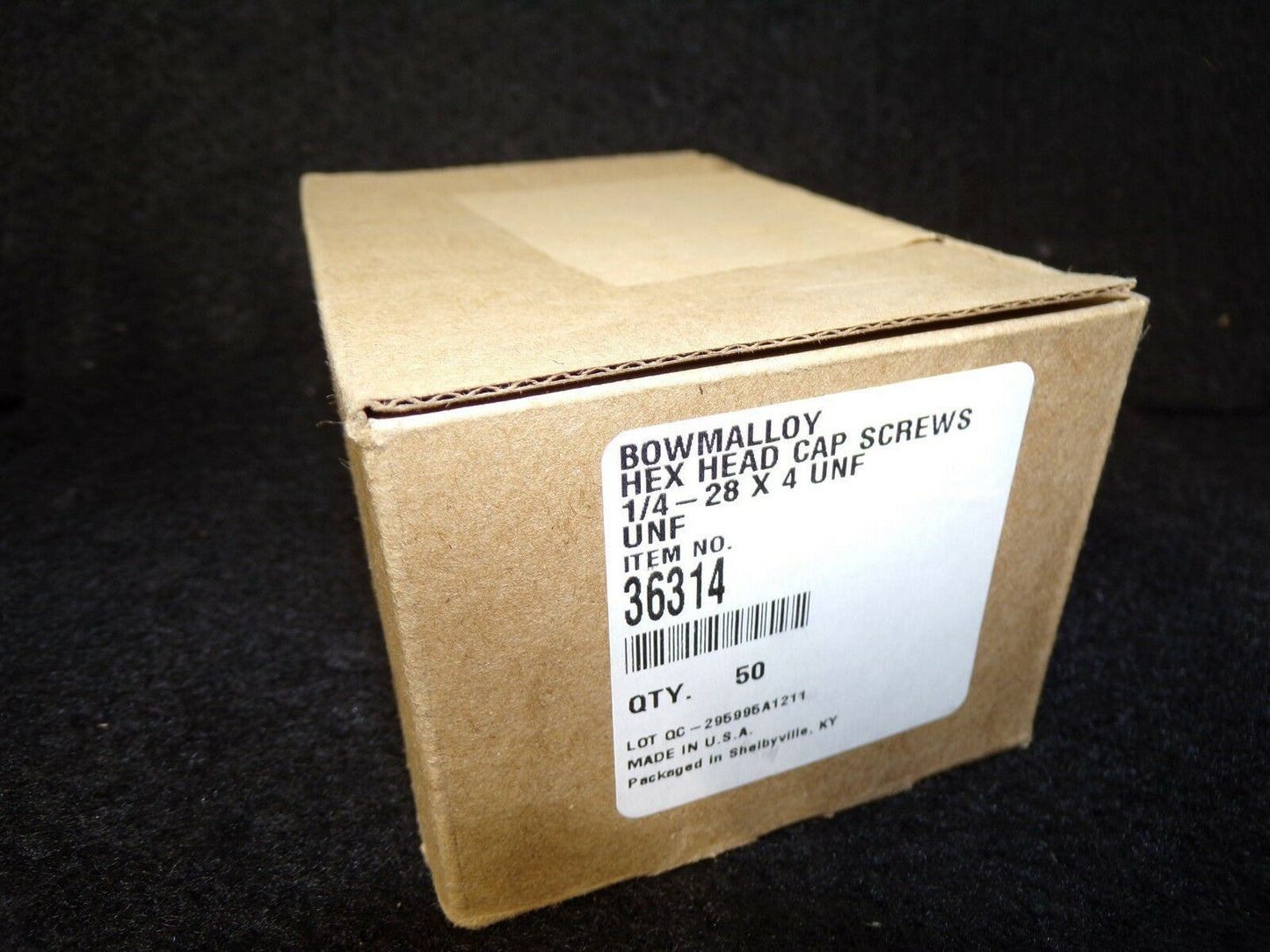 1/4"-28 x 4" UNF Bowmalloy Hex Head Cap Screw Grade 9 QTY-50 36314 (183379377151-Y33)