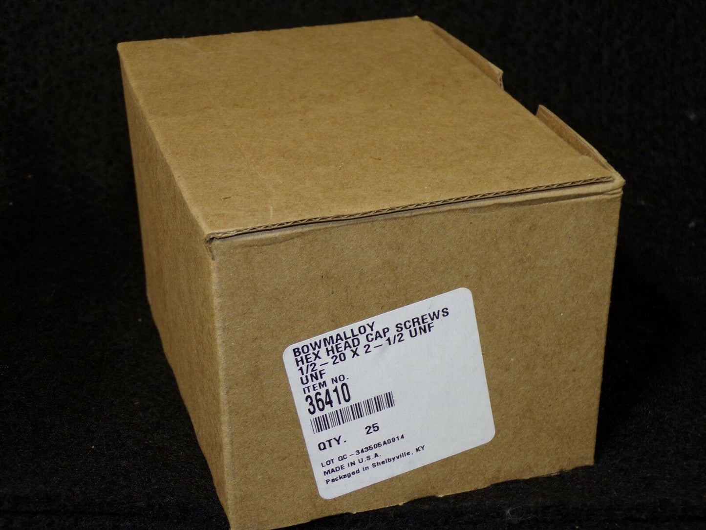 1/2"-20 x 2-1/2" UNF Bowmalloy Hex Head Cap Screw Grade 9 QTY-25 36410 (183379377156-Y29)