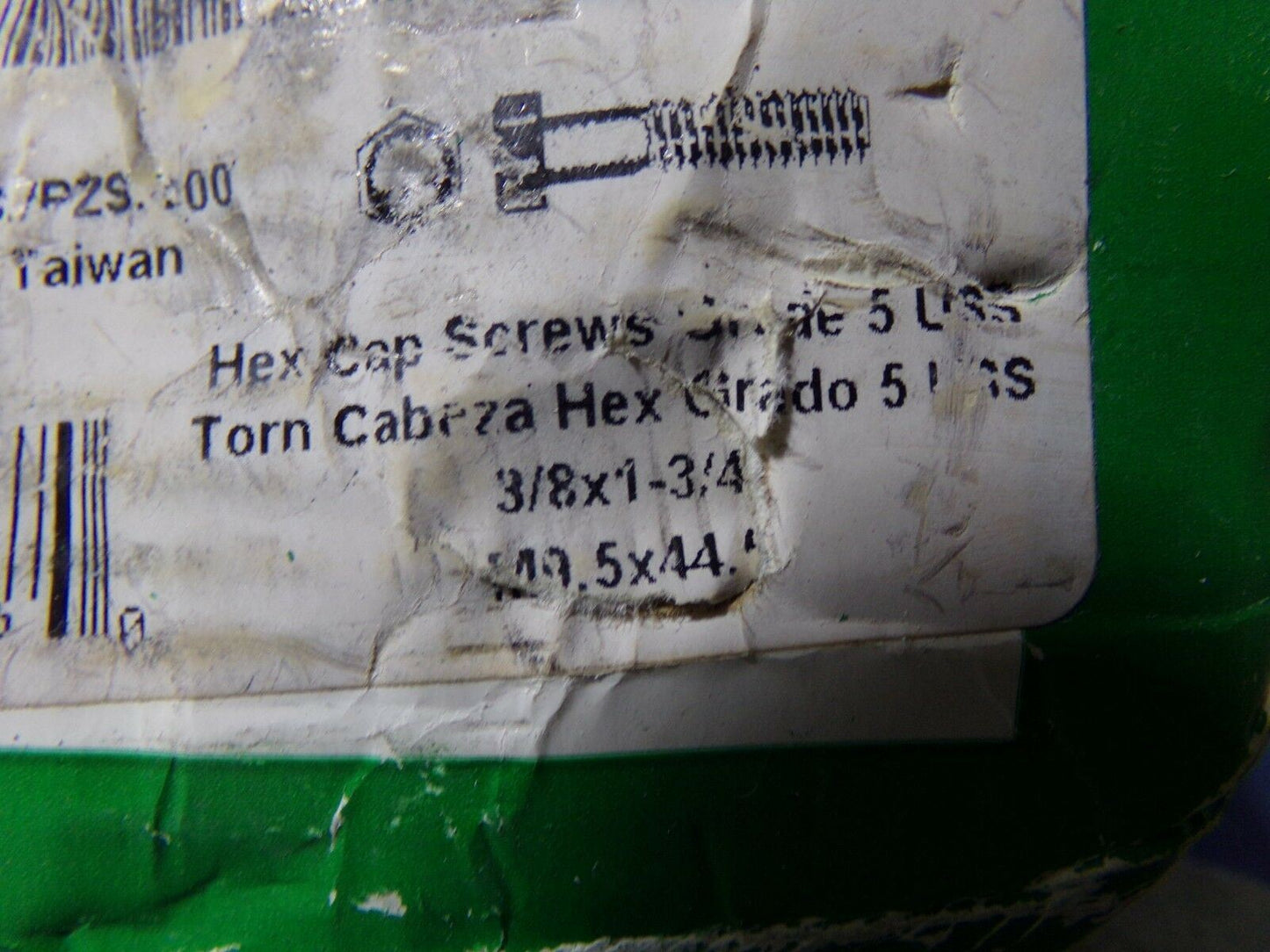3/8"-16, Steel Hex Head Cap Screw, Grade 5, 1-3/4"L QTY: 55 (183559031045-WTA36)