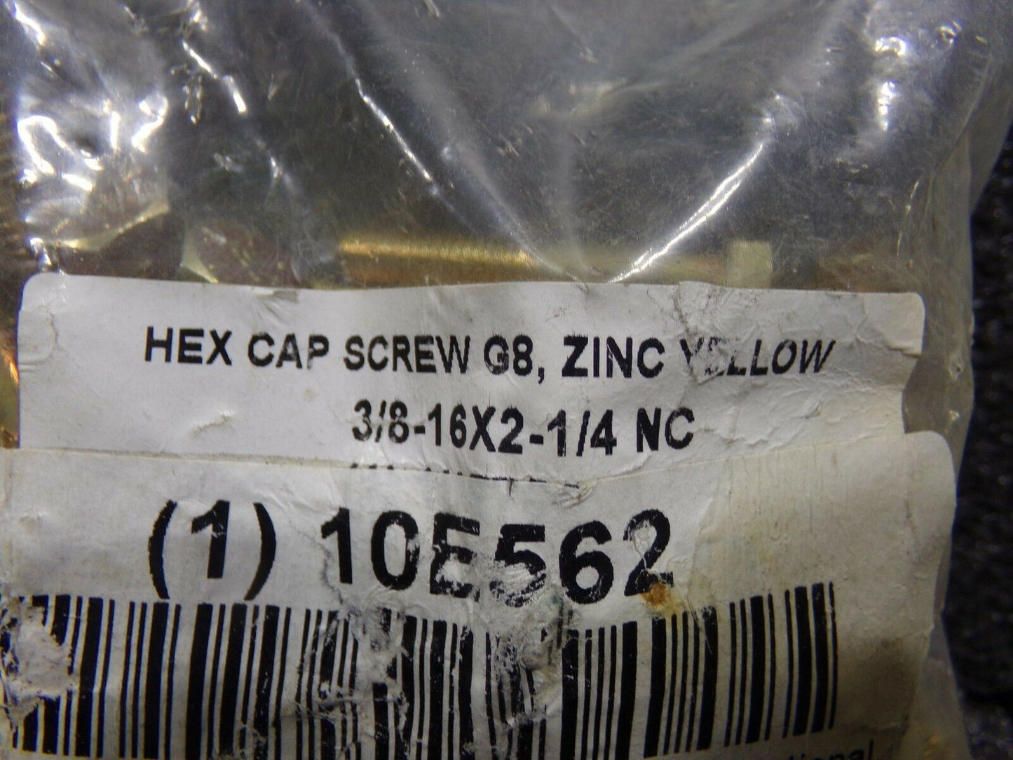 3/8"-16 X 2-1/4" Steel Hex Head Cap Screw, Grade 8, Zinc Yellow Finish, 50 PK (183582562465-WTA35)