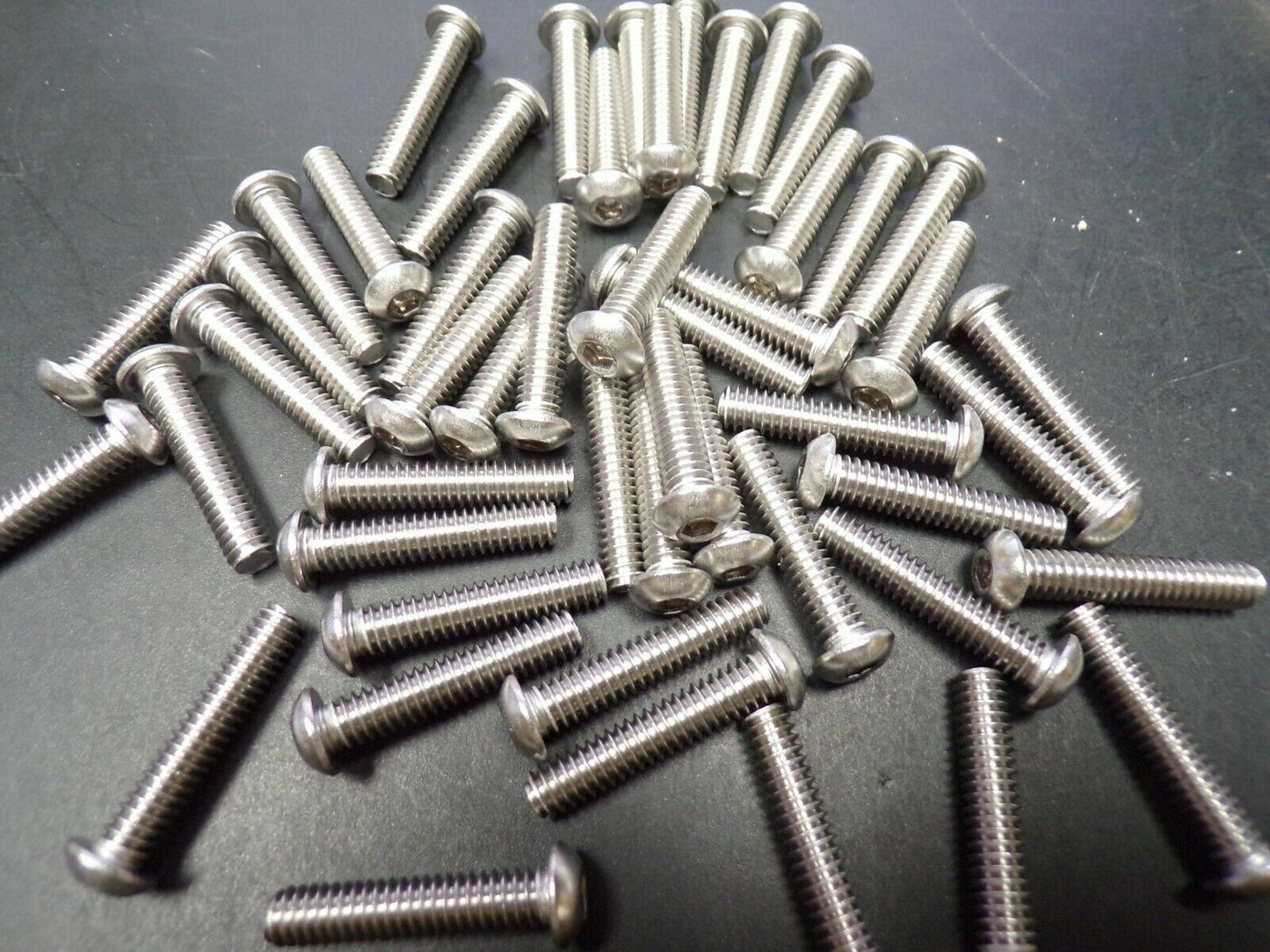 (50) 1/4-20 X 1-1/4 Button Head Socket Cap Screws, Allen Hex 18-8 SS (183939598596-NBT27)