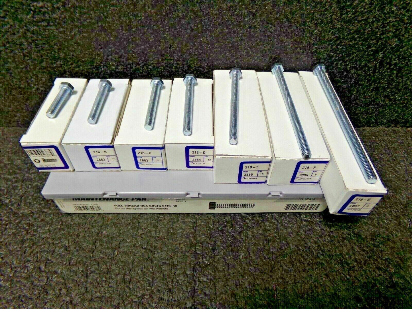 Hex Bolt Assortment Full Thread Hex Bolts 5/16 -18 X 1-1/2 TO 6" LONG (183957888358-NBT16)