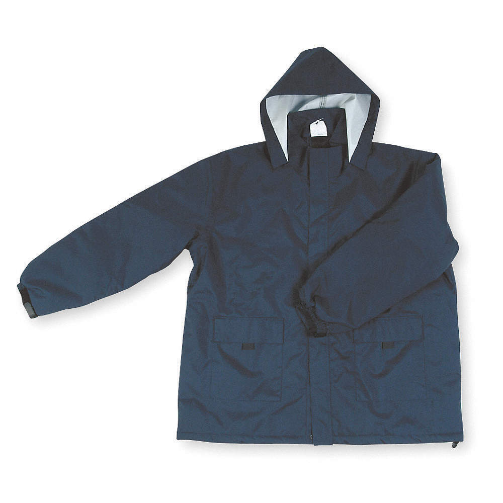 thumbnail image 2 of Rains Unisex Jacket - 47 Navy Large, Water-Resistant Casual Rain Jacket With Adjustable Hood 2 of 9