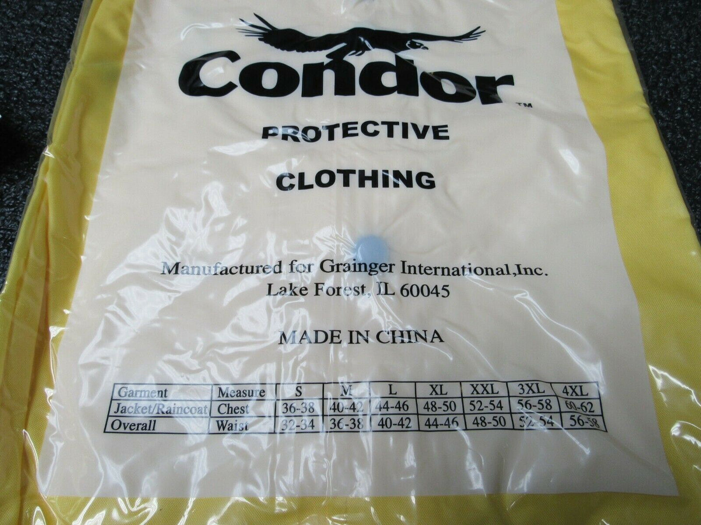 CONDOR 4PCN9 FR Rain Jacket with Detachable Hood, S, Yellow (184161525077-WTA06)
