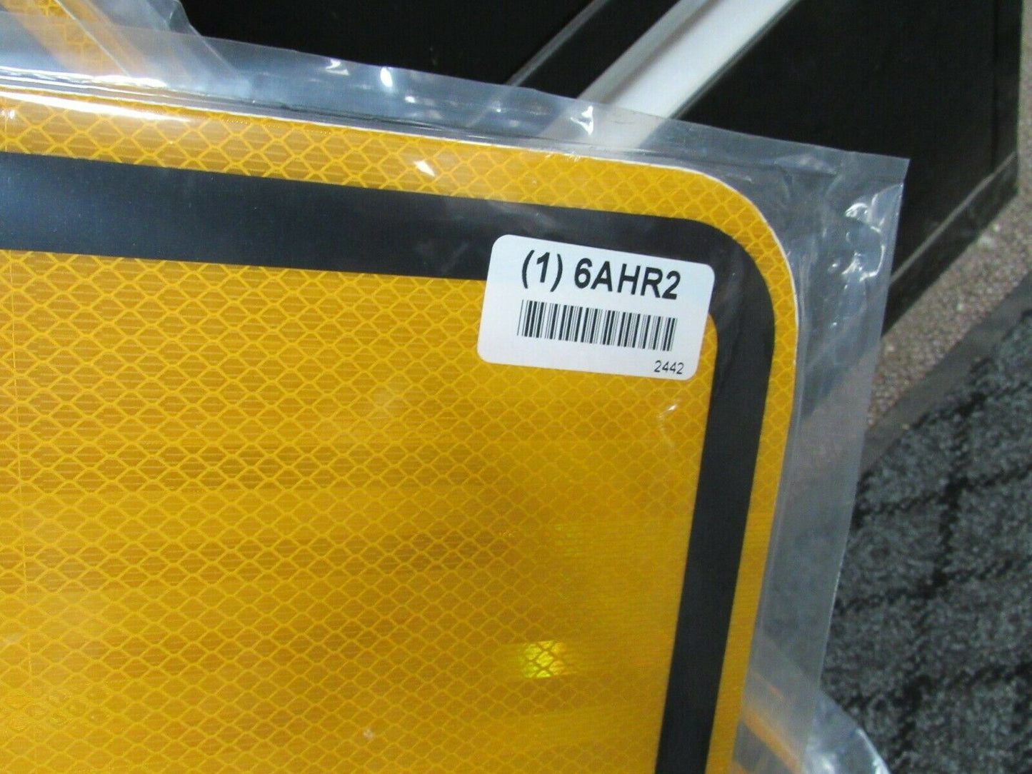 ZING 2442 Traffic Sign, Horse Crossing Pictogram, 24 x 24In, BK/YEL, 6AHR2 (184174895783-NB7)