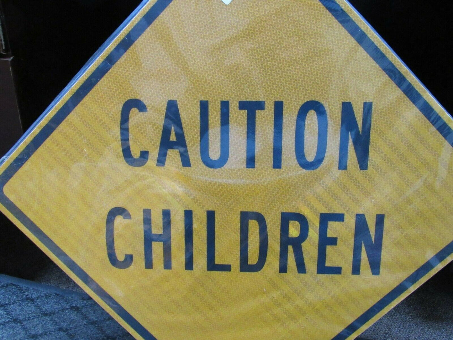ZING 2395, Traffic Sign, Caution Children, 24 x 24In, BK/YEL, 6AHJ5 (184175161995-NB8)