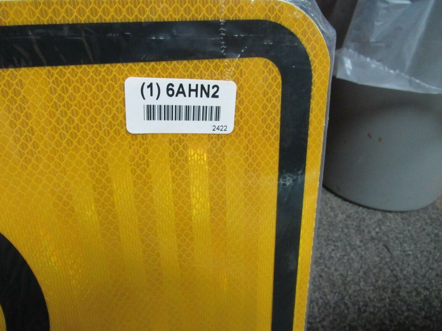 ZING 2422, Traffic Sign, Ped Xing ,18 X 24, BK/YEL, 6AHN2, (184180442041-NB11)