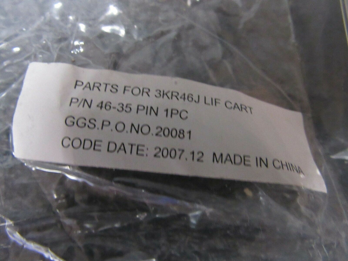 46-35 PIN FOR USE WITH SCISSOR LIFT CART # 3KR46 (184356376102-BT20)