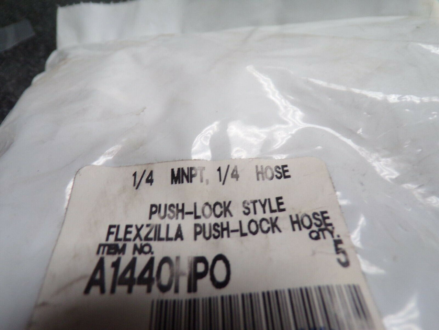(5) Legacy A1440HPO- Black 1/4" Push Lock x 1/4" MNPT Hose Barb Fitting (184489202266-BT50)