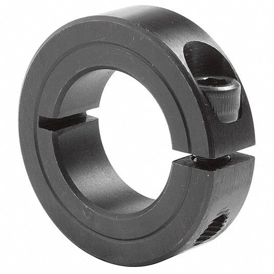 CLIMAX METAL PRODUCTS Black Oxide Steel Shaft Collar, Clamp Collar Style, Standard Dimension Type, 1 1/4 in Bore Dia. (SQ1127442-WT40)