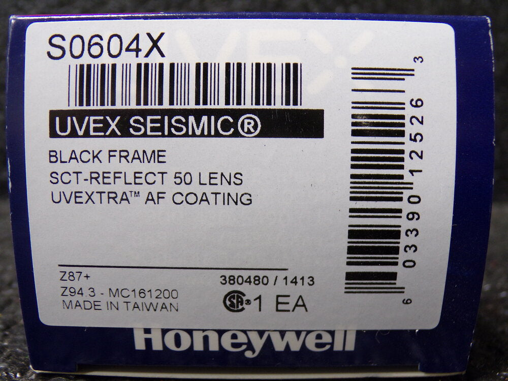 Honeywell Uvex® Seismic® SCT-Reflect 50 Anti-Fog Lens Safety Glasses Goggles, S0604X (SQ1948784-WT41)