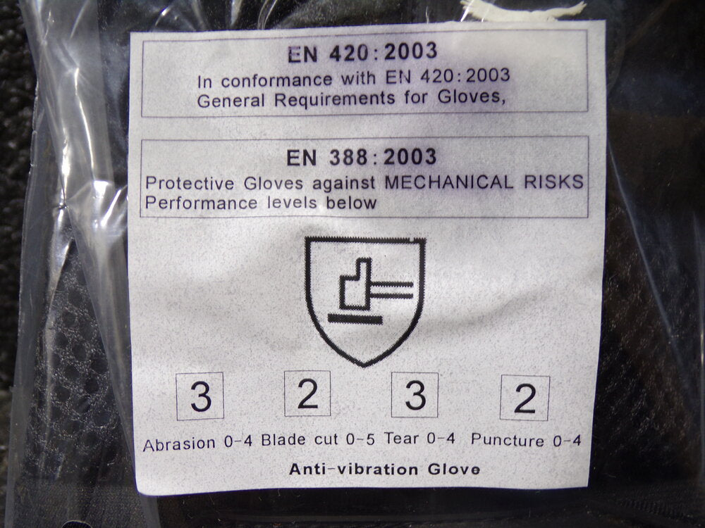 Condor Anti-Vibration Gloves, Synthetic Suede Leather Palm Material, Black, XL, 1 pr, 4HDK4 (SQ4237345-WT04)