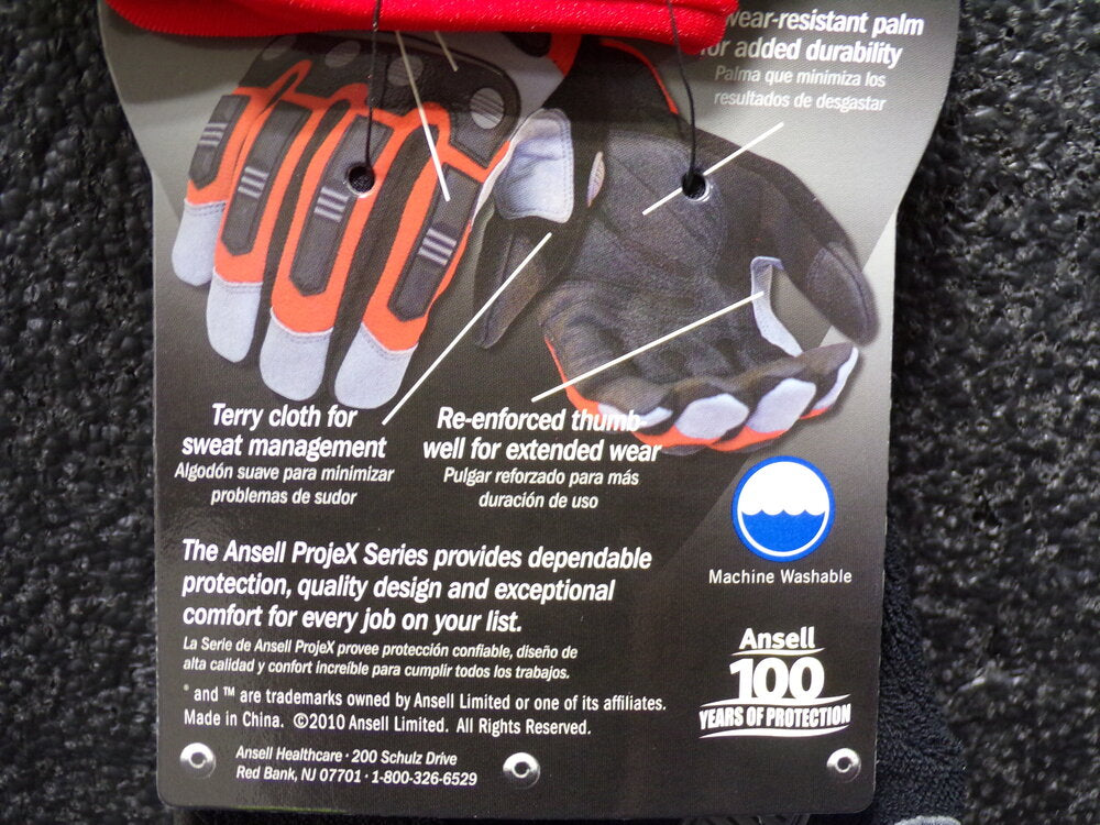 Ansell ProjeX 97-975 Heavy Duty Impact Work Glove Medium (SQ8874479-WT05)