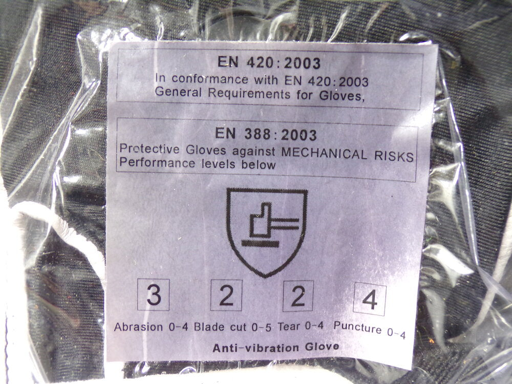 CONDOR, Anti-Vibration Gloves, Leather Palm Material, Half Finger, 2HEW4 (SQ8252794-WT05)