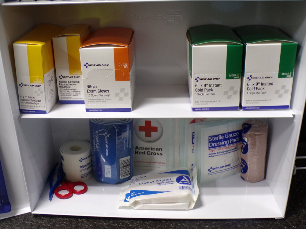 FIRST AID ONLY First Aid Kit, Cabinet, Metal, General Purpose, 125 People Served per Kit, 90575 (SQ8307436-WT11)