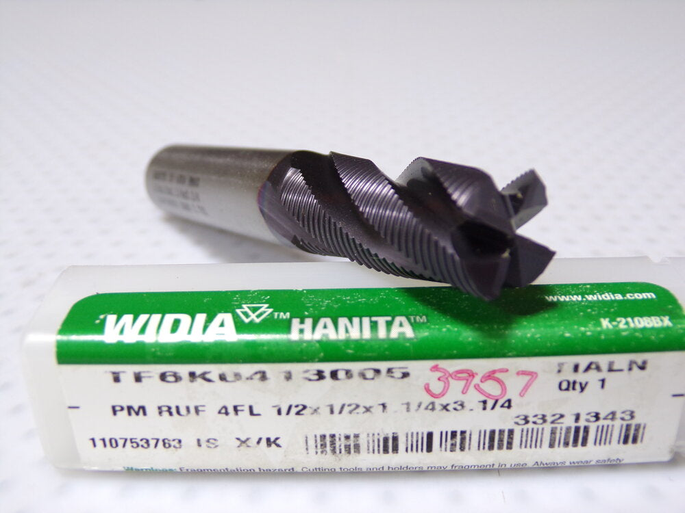 Widia PM RUF 4fl 1/2" x 1/2" x 1-1/4" x 3-1/4" End Mill (SQ7622607-WT08)