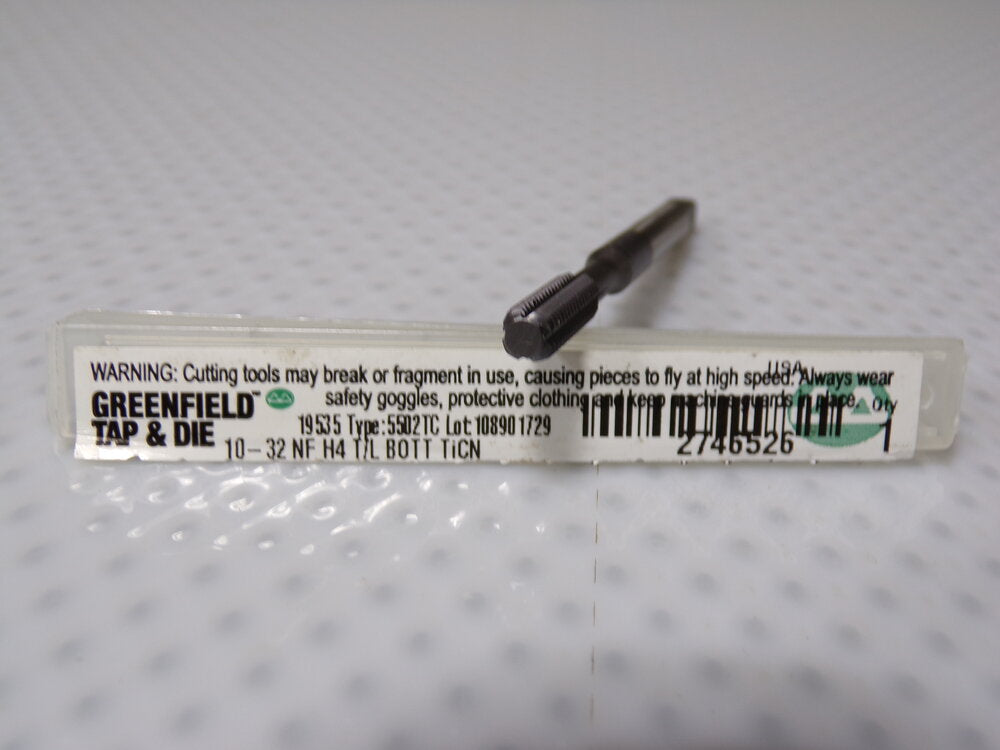 WIDIA GTD Thread Forming Tap, #10-32, UNF, OAL 2.3800", High Speed Steel, TiCN, 19535 (SQ2175431-WT08)