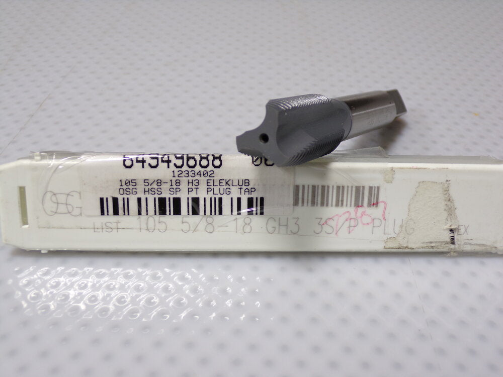 OSG 5/8-18 UNF, 3B, 3 Flute, elektraLUBE Finish, HSS, Spiral Point Tap, Plug Chamfer (SQ6932101-WT08)