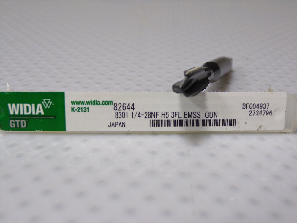Widia GTD 1/4-28 UNF, 2B, 3 Flute, Oxide Finish, Vanadium HSS, Spiral Point Tap (SQ8274189-WT08)