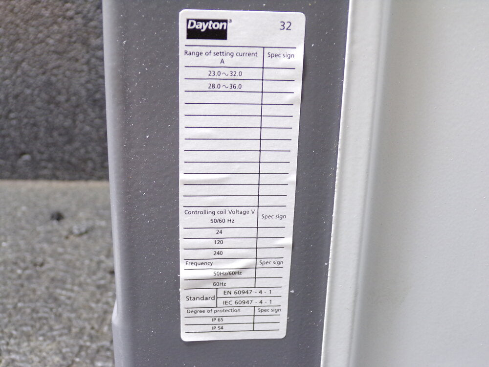 DAYTON NEMA 4 IEC Motor Starter Enclosure for 32A Dayton IEC Contactors, 6FZJ7 (SQ3287706-WT13)