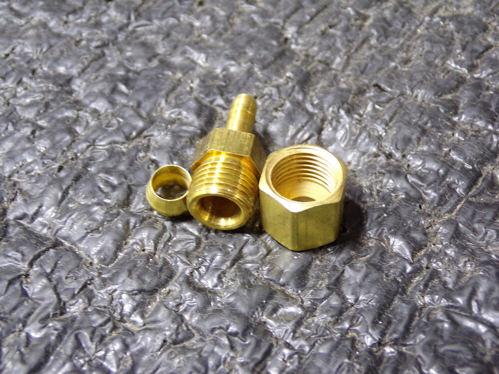 5pk, PARKER Barbed x Compress-Align Union, Brass, 11/64" Barb - 1/4" Tube (SQ3921979-WT32)