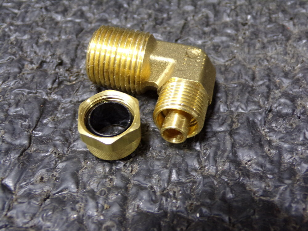 10pk, PARKER 169P-6-6 Brass Compression x MNPT Male Elbow, 90°, 3/8" Tube Size (SQ6781375-WT32)