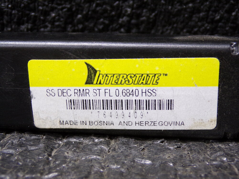 Interstate 0.684" High Speed Steel Chucking Reamer Straight Flute, Straight Shank, 2-1/4" Flute Length, 9" OAL (SQ0075583-WT14)