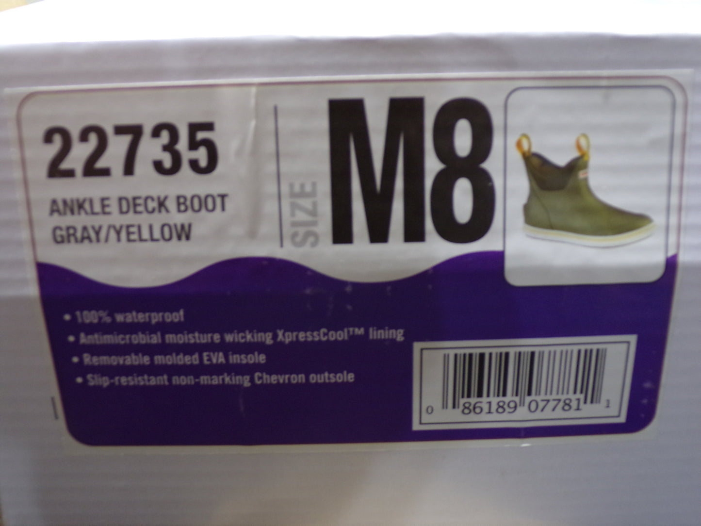 XTRATUF Men's 6'' Ankle Waterproof Deck Boots, Size: M8 (CR00027-X02)