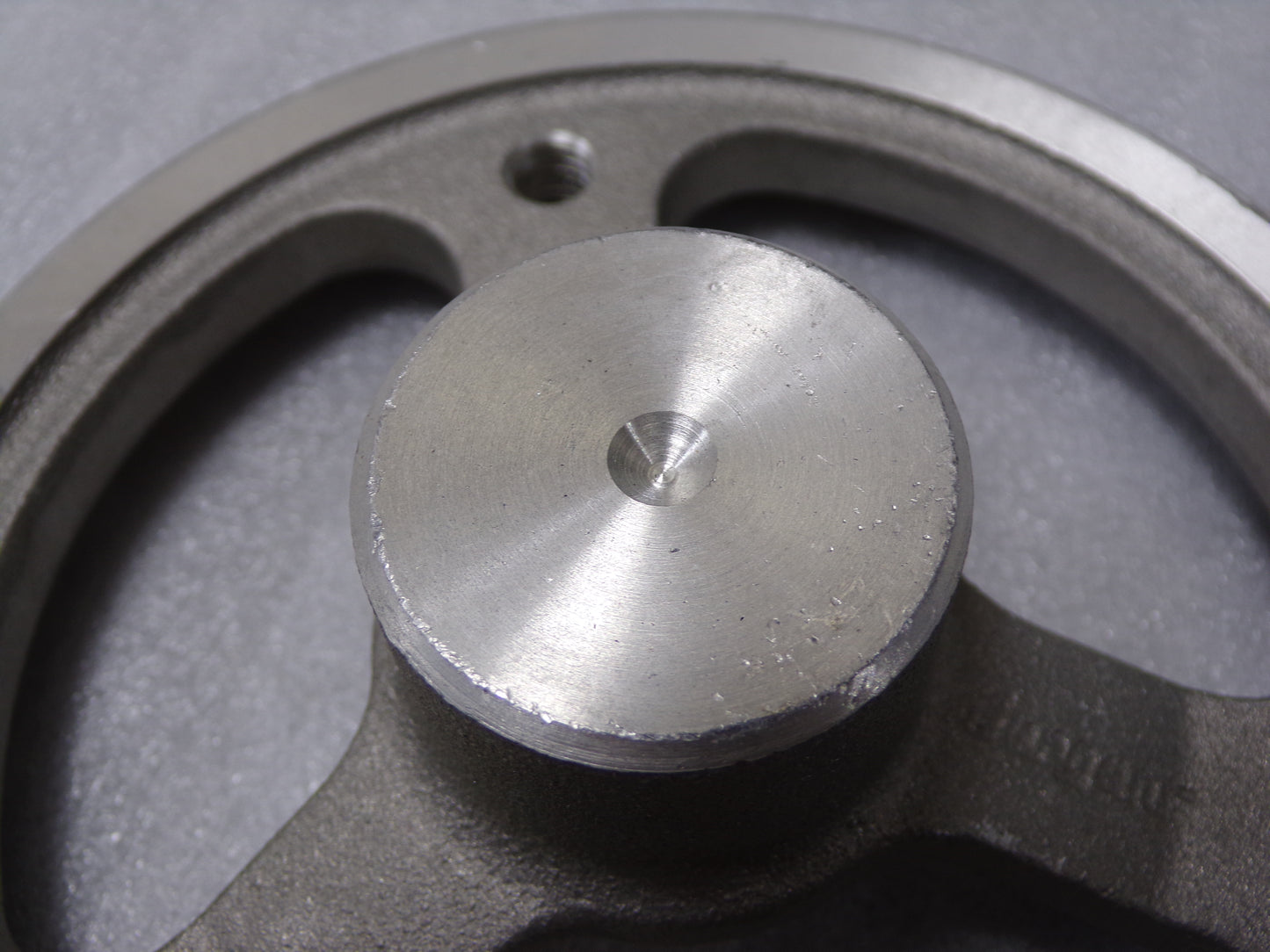 Jergens 6", 3 Spoke Offset Handwheel, 1-1/2" Hub, Aluminum Alloy, Plain Finish (CR00557-WTA14)