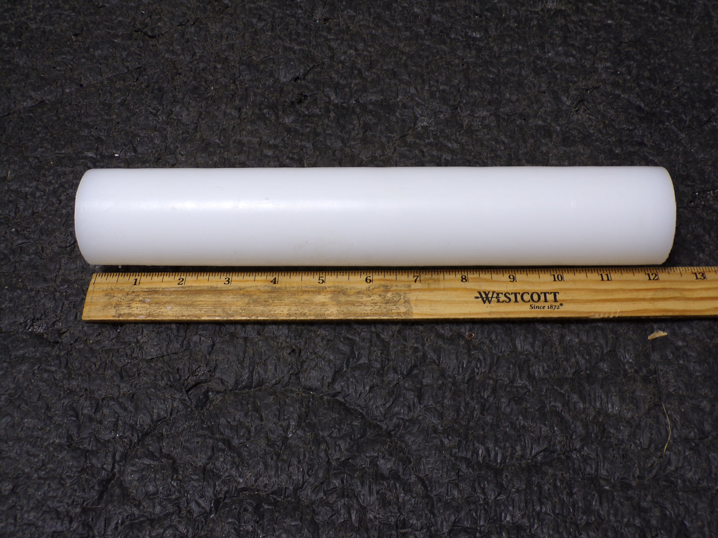 Made in USA 1' x 2" White Polyethylene (UHMW) Rod, White (CR00599-WTA15)