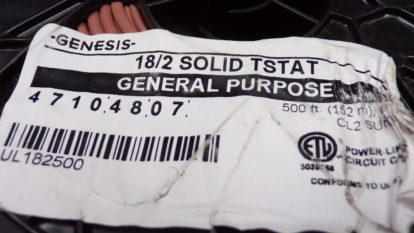 Honeywell Genesis 47104807 18/2 Stat Wire Reel, 500' Length (CR00752-WTA20)