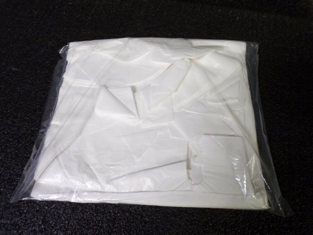 ACTION CHEMICAL Chemical Resistant Bib Apron, White, 46" L, 28" W, 1000pk (SQ3070023-WT02)