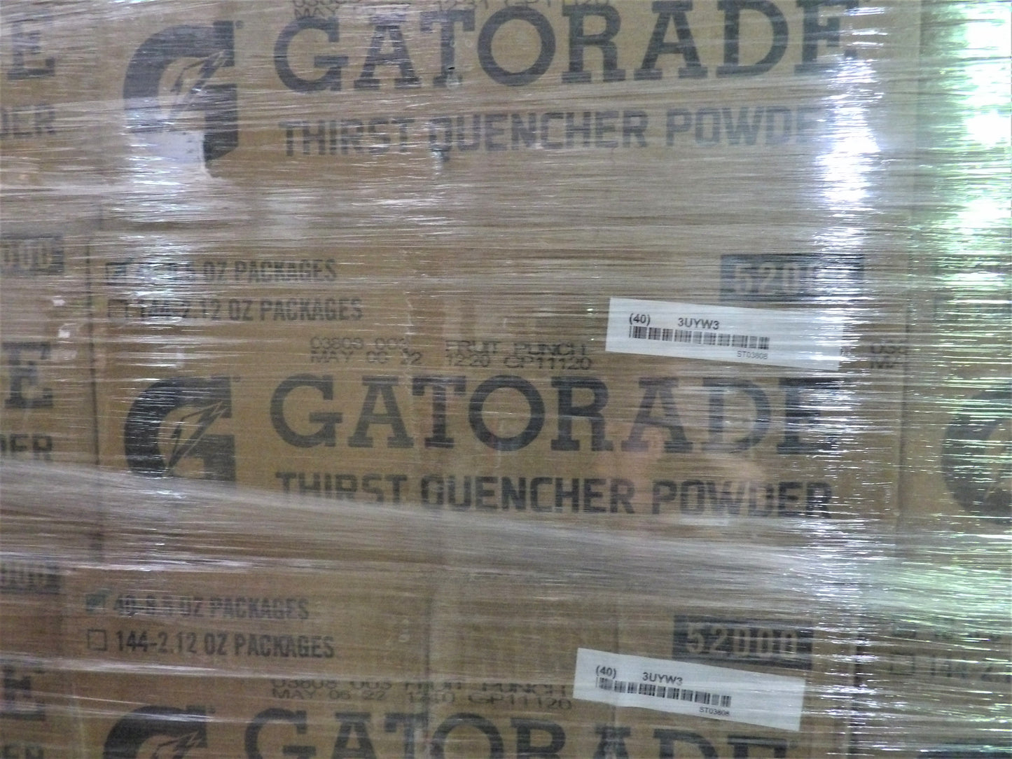 GATORADE Sports Drink Mix: Fruit Punch, Regular, 1 gal Yield per Unit, 8.5 oz Thirst Quencher Pack Size, Case of 40, FREE SHIPPING (CR00760-WH3uyw3)