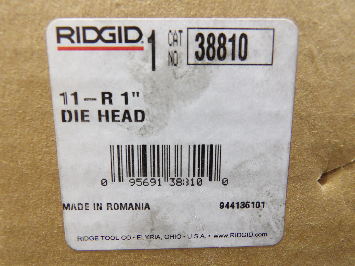 RIDGID 38810, 1", 11R, Diehead Assembly (CR00764-WTA07)