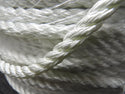 Nylon Rope: 3/8 in X 600 ft., White, 379 lb Working Load Limit, Twisted, All Purpose (CR00792WTA25)
