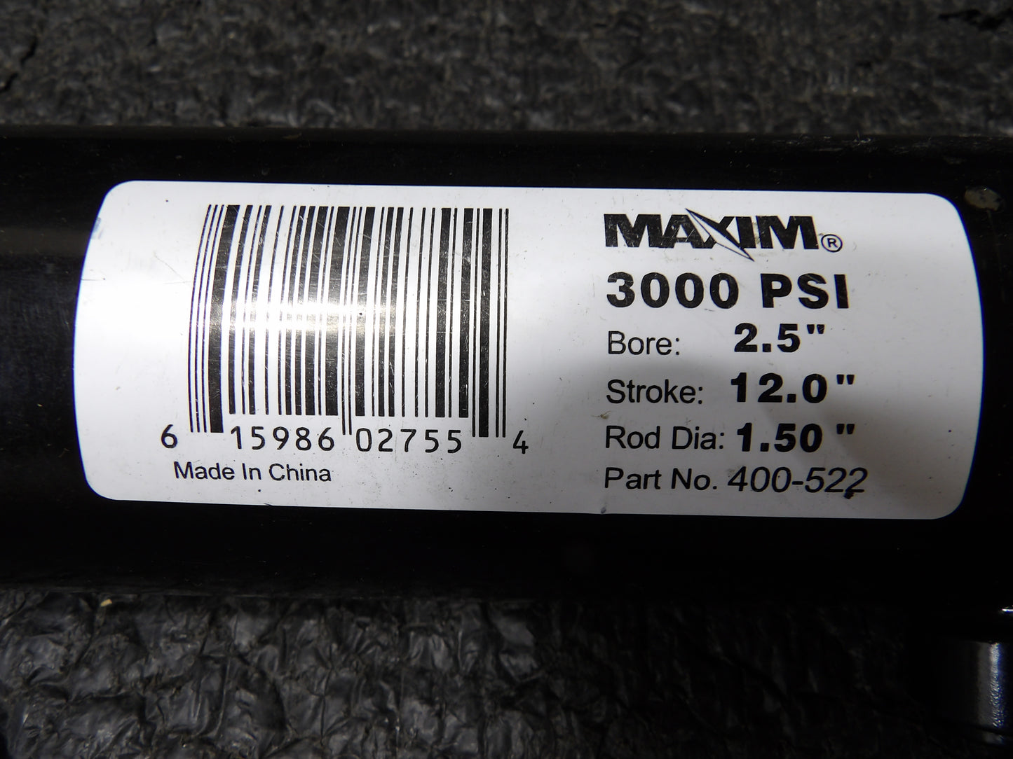 Maxim Welded Hydraulic Cylinder, Swivel, 2-1/2" Bore, 12" Stroke, 1-1/2" Rod (CR00809-WTA24)