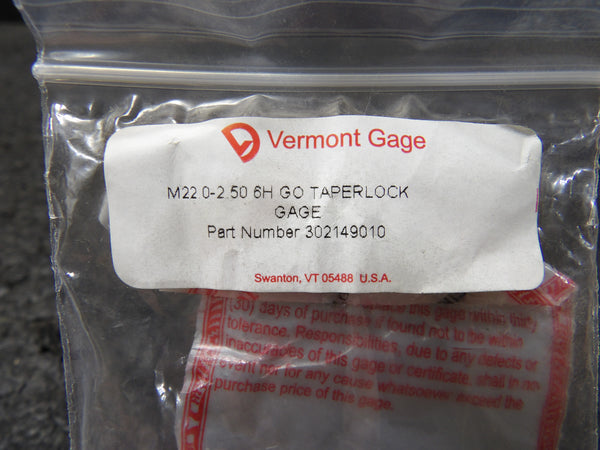 VERMONT GAGE 302149010 Metric Thread Plug Gage Type, Go Style, 6H Class Threaded Plug Gage (CR00823WTA23)