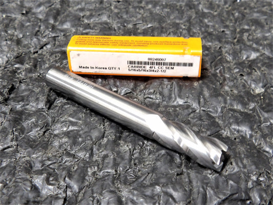 HERTEL  5/16″, 3/4″ LOC, 5/16″ Shank Diam, 2-1/2″ OAL, 4 Flute, Solid Carbide Square End Mill (CR00848-WTA23)