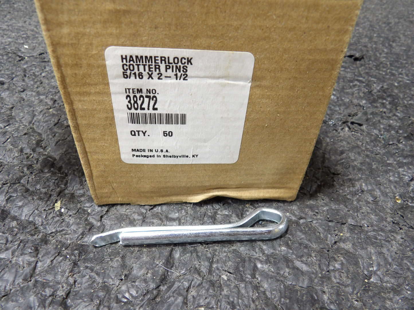 VALUE COLLECTION  5/16″ Diam x 2-1/2″ Long Hammerlock Cotter Pin Grade 2 Steel, Zinc-Plated (CR00868-WTA27)