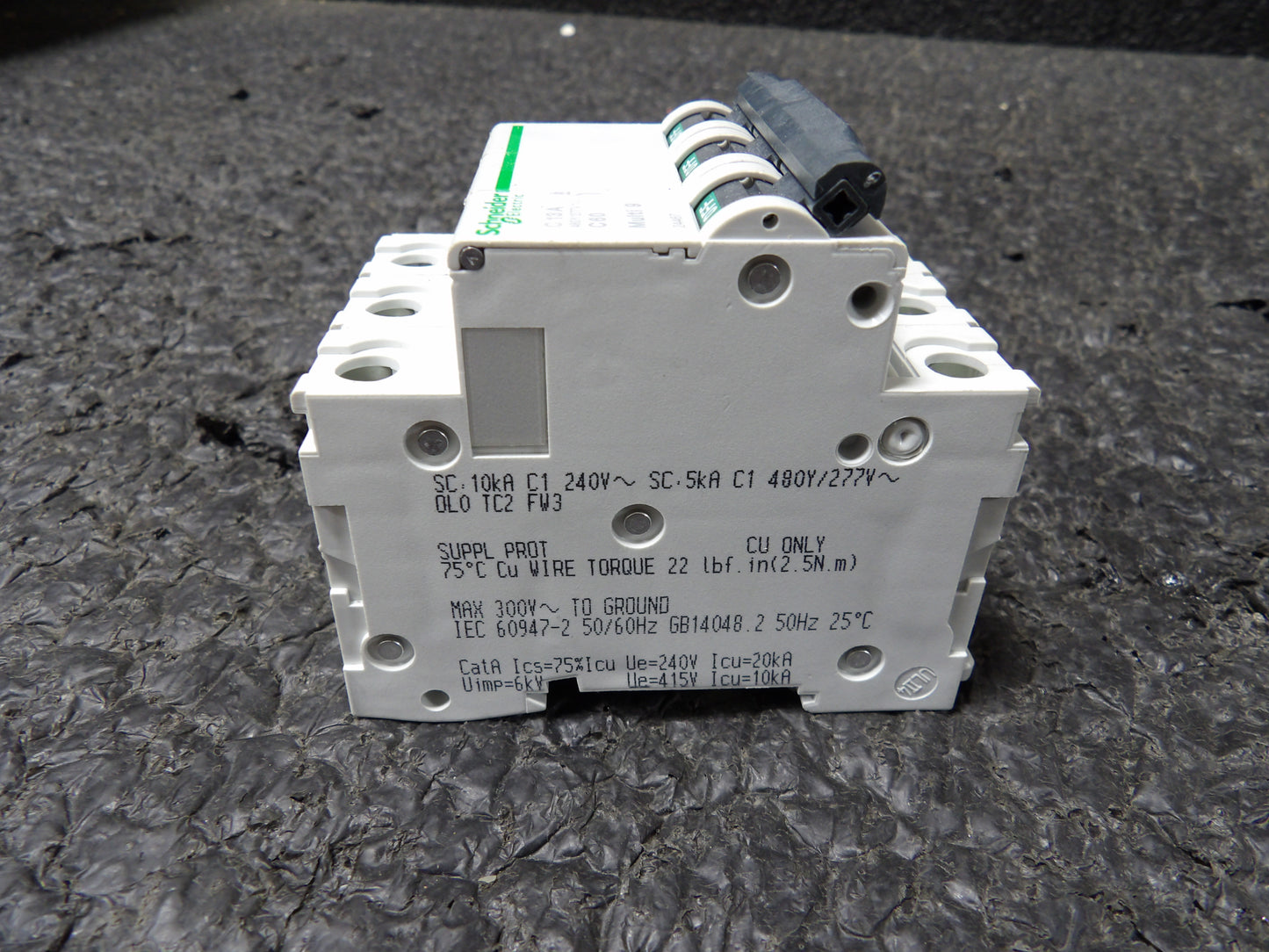 SCHNEIDER ELECTRIC  13 Amp, 480Y/277 V, 3 Pole, DIN Rail Mount Miniature Circuit Breaker MG24467 (CR00884-WTA30)