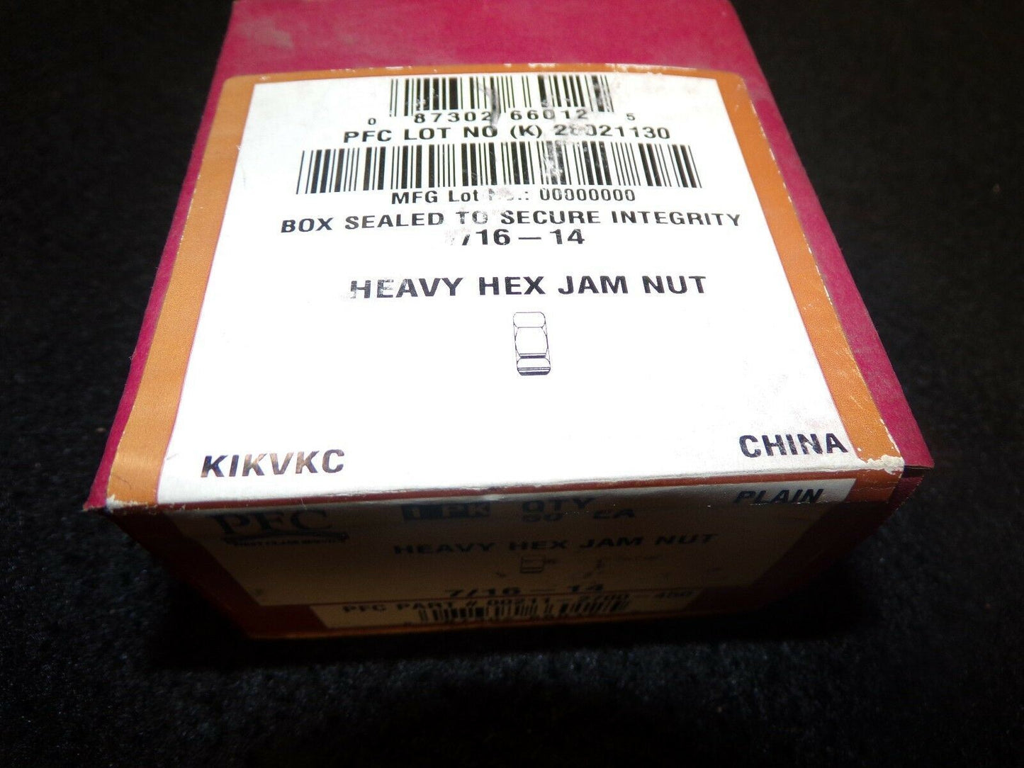 PFC 7/16"-14 Heavy Hex Jam Nut QTY-50  2GB61 (183270958521-2F22 (D))