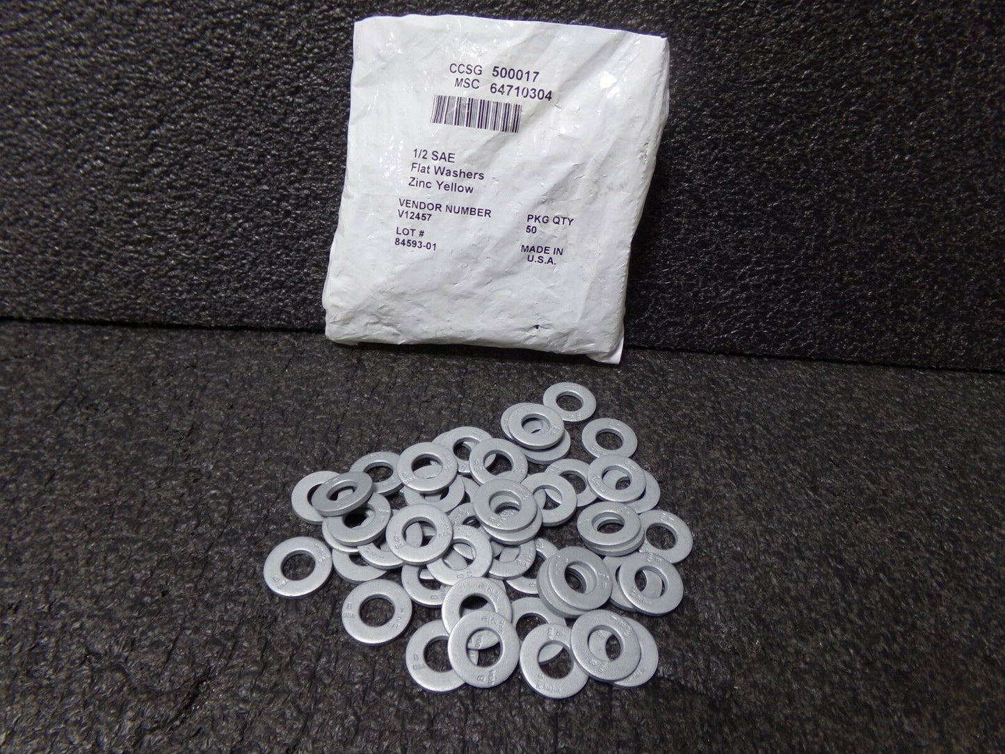 1/2" SAE Flat Washer Grade B PK-50 (183280426007-2F22)