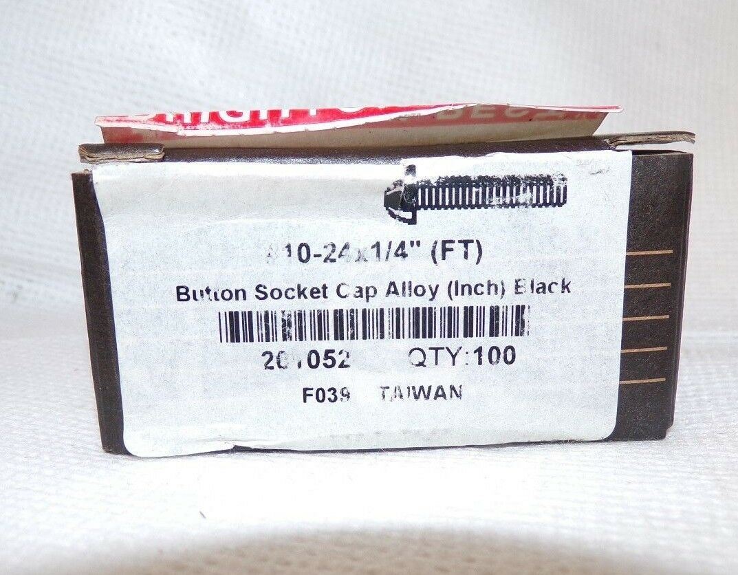 Button Head Cap Screws #10-24 x 1/4" Alloy QTY-100 (183311333753-2F23 (B))